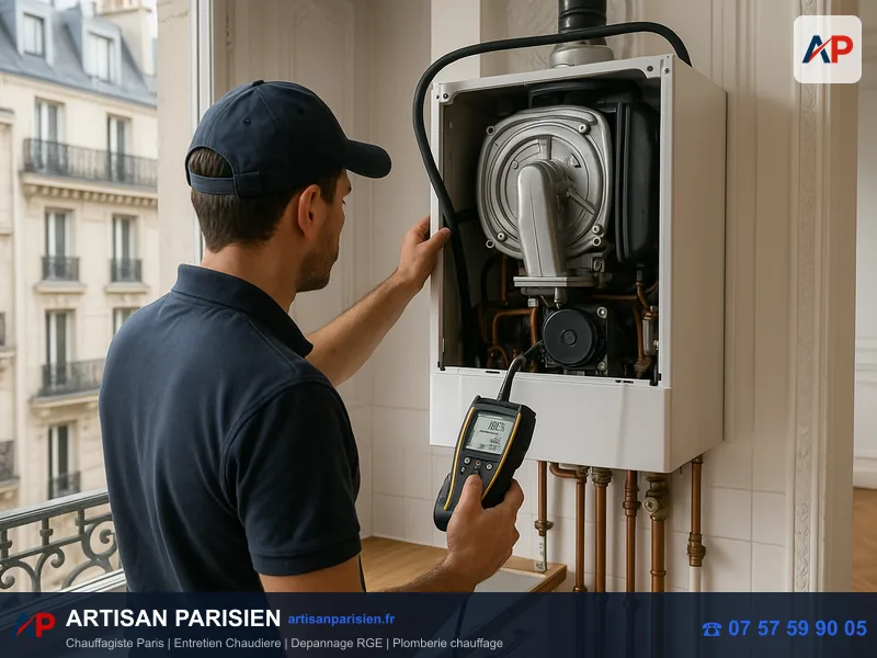 Entretien annuel chaudière gaz condensation ramonage Paris