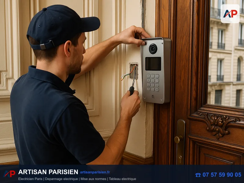 Installation contrôle d'accès interphone vidéo Vigik Paris