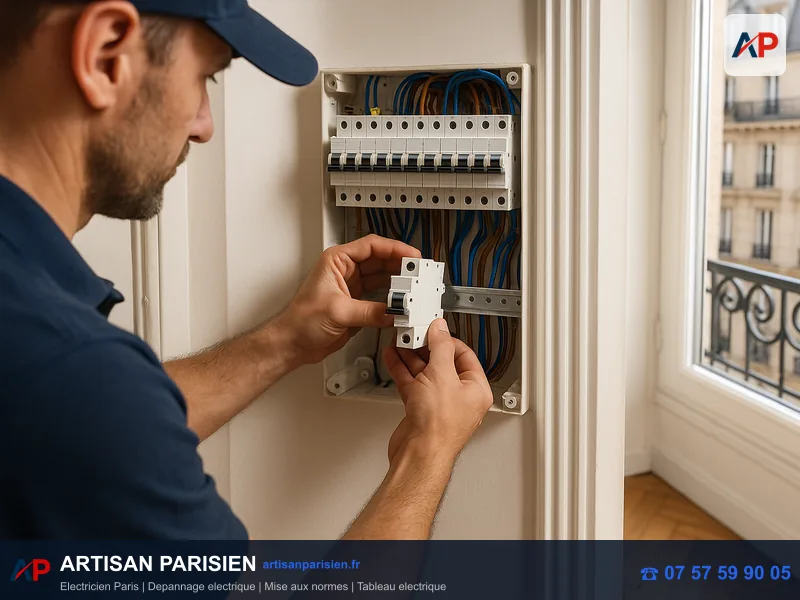 Remplacement disjoncteur et interrupteur différentiel Paris