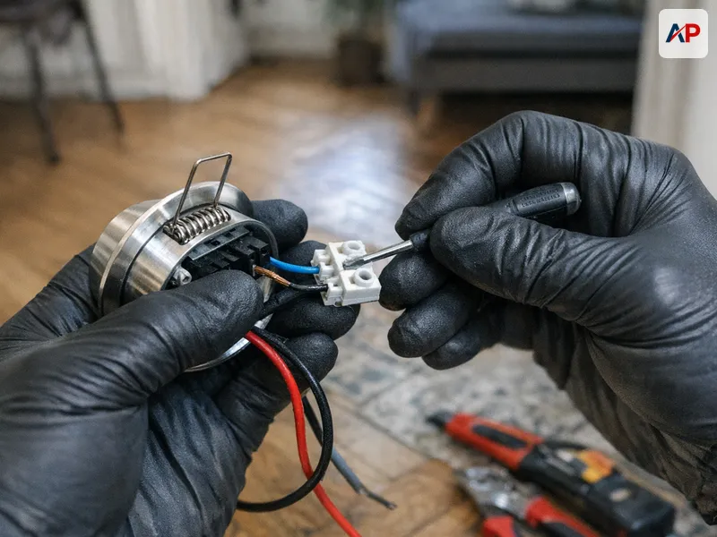 Technique et outils pour Installation de spots encastrés LED au plafond