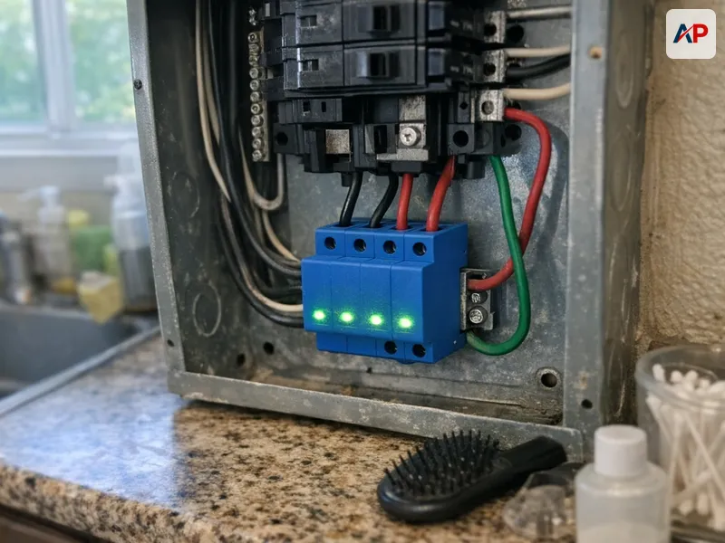 Détail technique Pose de parafoudre pour tableau électrique (protection surtensions)
