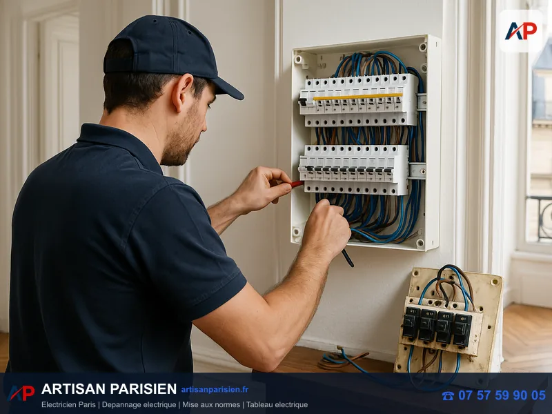 Remise aux normes NF C 15-100 installation électrique Paris