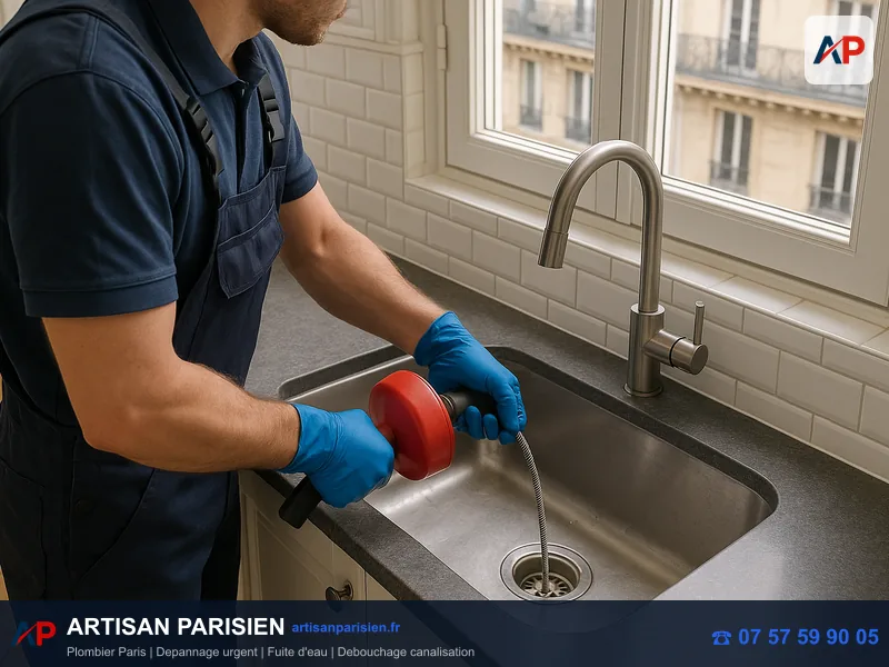 Débouchage d'évier et lavabo par plombier professionnel Paris