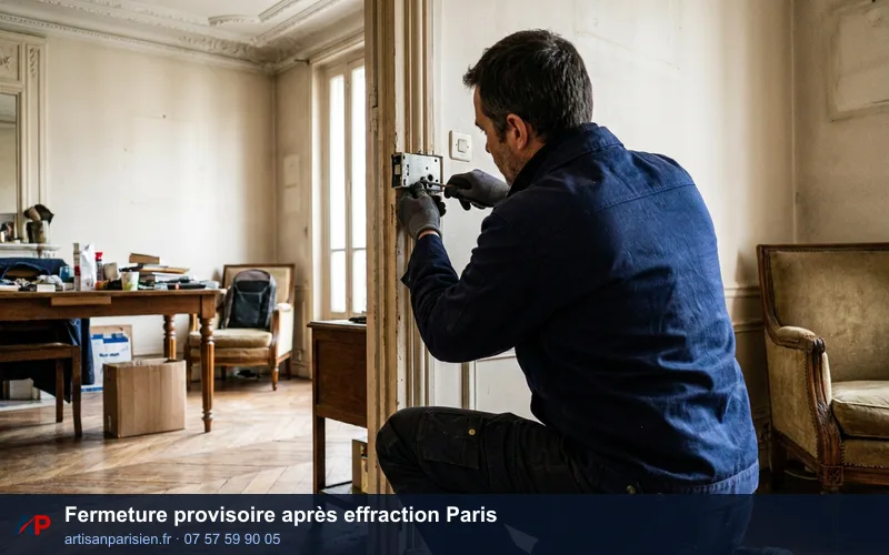 Fermeture provisoire après effraction Paris 9 - Serrurier