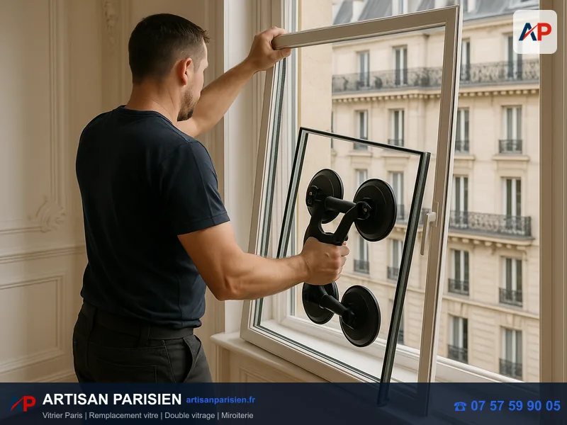 Remplacement double vitrage 4/16/4 isolation thermique Paris