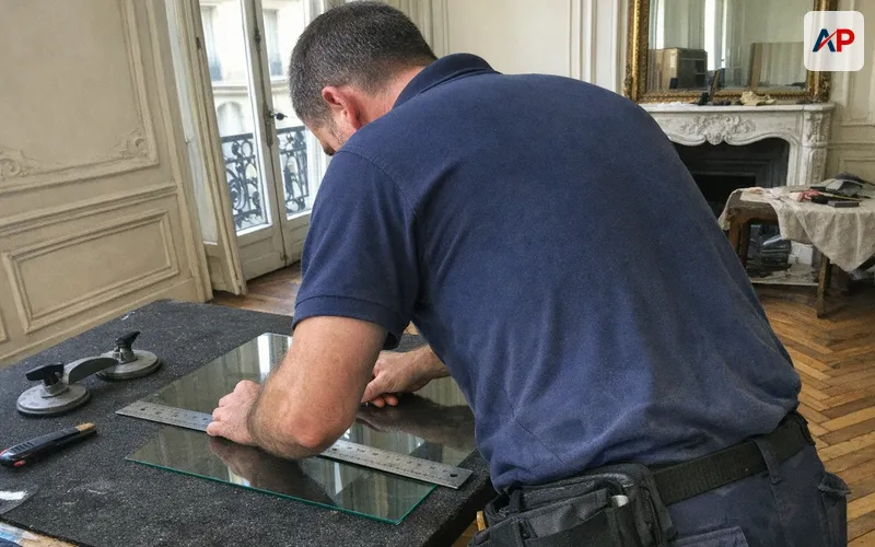 Découpe de verre sur mesure (table, étagère, vitrine) à Paris 9