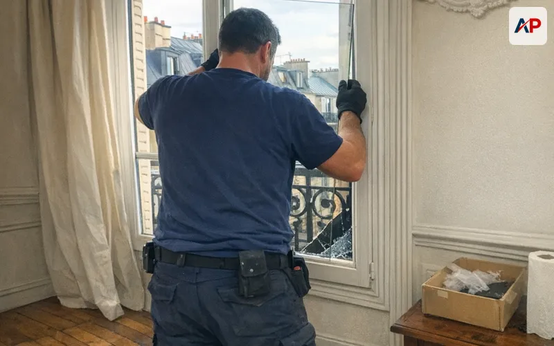 Remplacement de vitrage simple cassé (fenêtre ou porte) Paris 9 - Vitrier