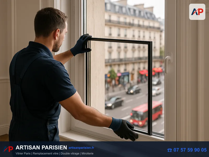 Vitrage phonique acoustique anti-bruit isolation sonore Paris